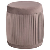 Orleans Furniture - Coaster - Tovar Round Upholstered Ottoman Mauve - 910273